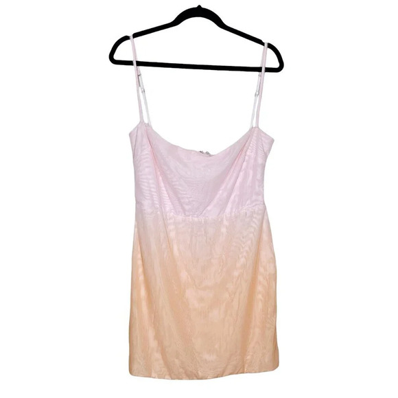 House of CB Deva Ombre Pink‎ Orange Mesh Corset Mini Dress Size L+/XL - Picture 3 of 11